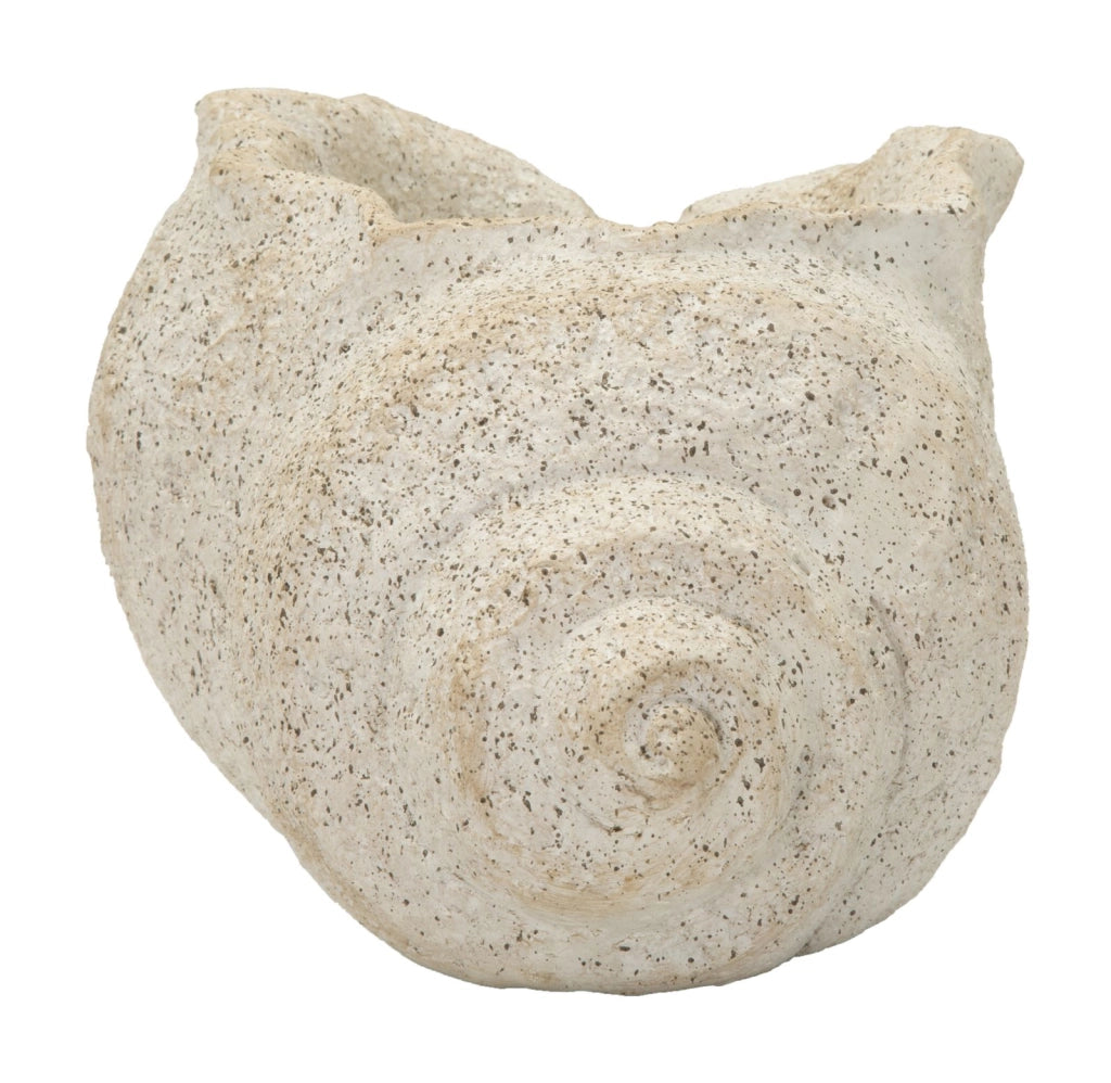 Vaso Shell Sand 35x23x18 cm in Mgo Beige