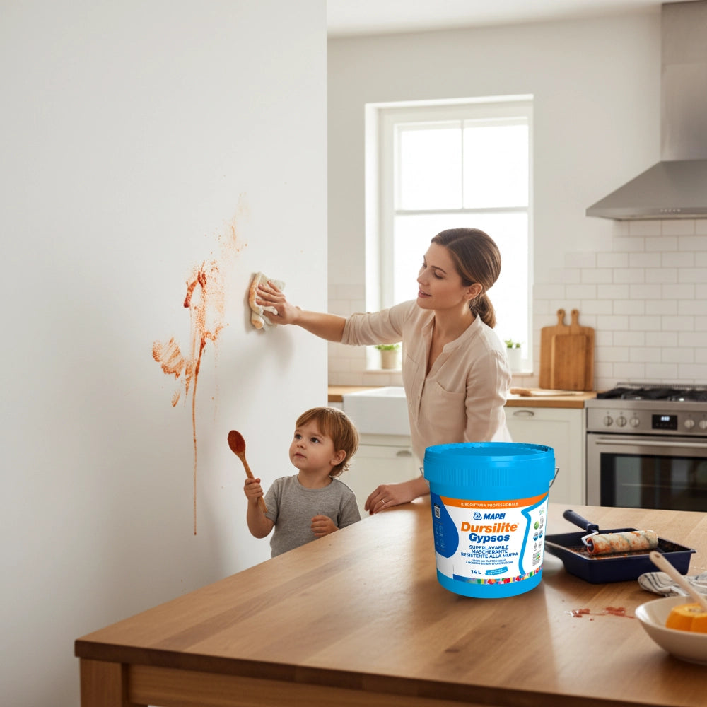 Dursilite gypsos 14 l idropittura antimuffa superlavabile per cartongesso