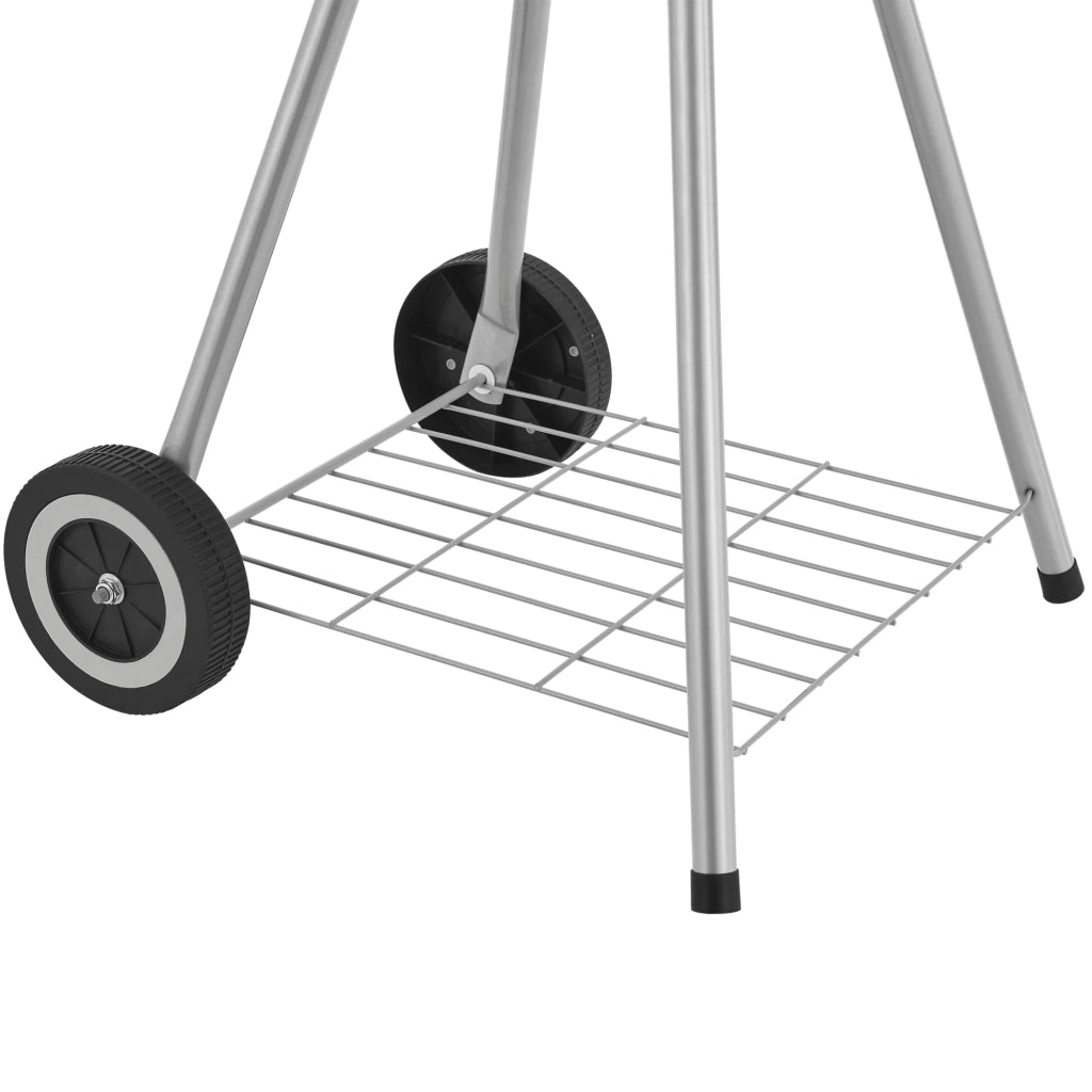 Carrello barbecue rotondo 80 x 49 x 47 cm nero 03_0009214