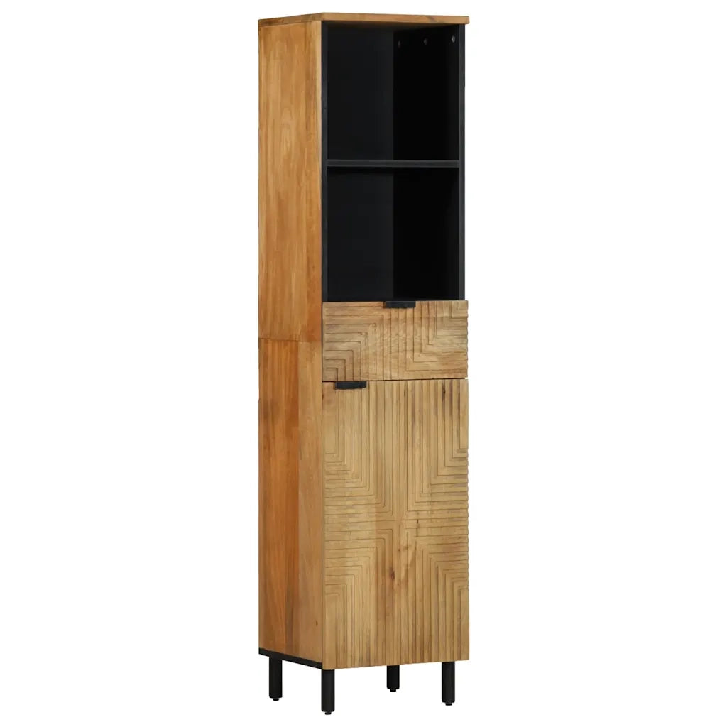 Set Mobili da Bagno 5 pz Marrone in Legno Massello di Mango 3310009