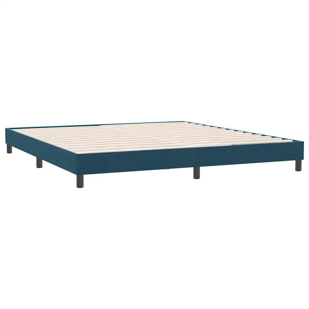 Giroletto senza Materasso Blu Scuro 180x210 cm in Velluto 4101371