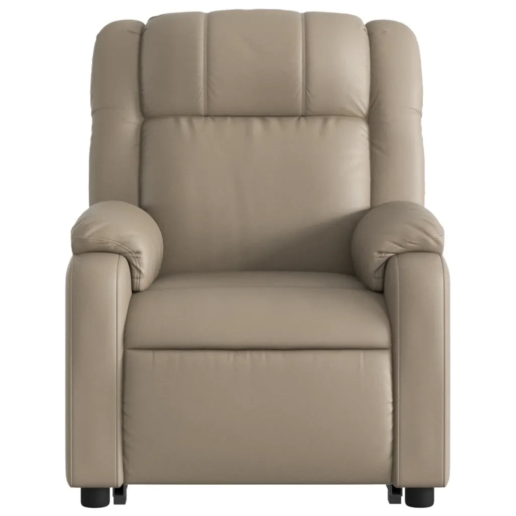 Poltrona Alzapersona Reclinabile Cappuccino in Similpelle 3205156