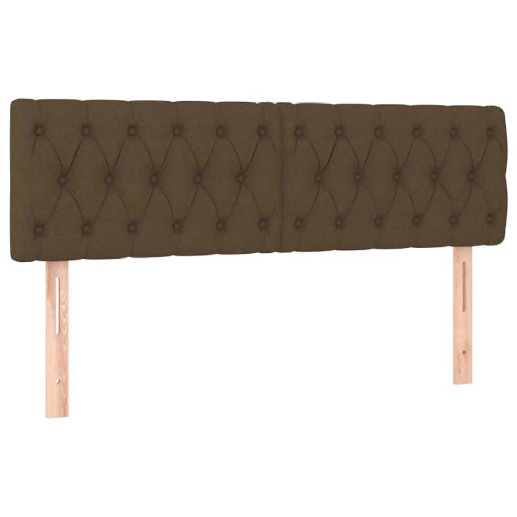 Giroletto a Molle con Materasso Marrone Scuro 160x200cm Tessuto 3129964
