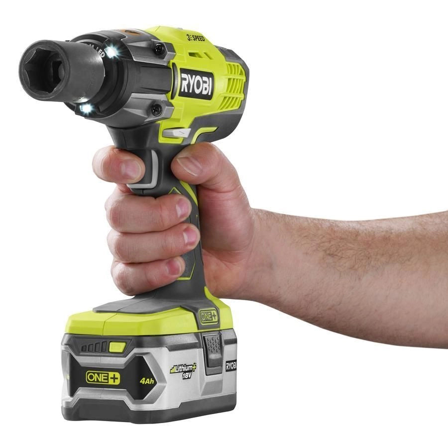 RYOBI R18IW3-0 Avvitatore ad impulsi 18V 1-2'' 3 velocita' 400 Nm 3200 colpi-min colore Nero