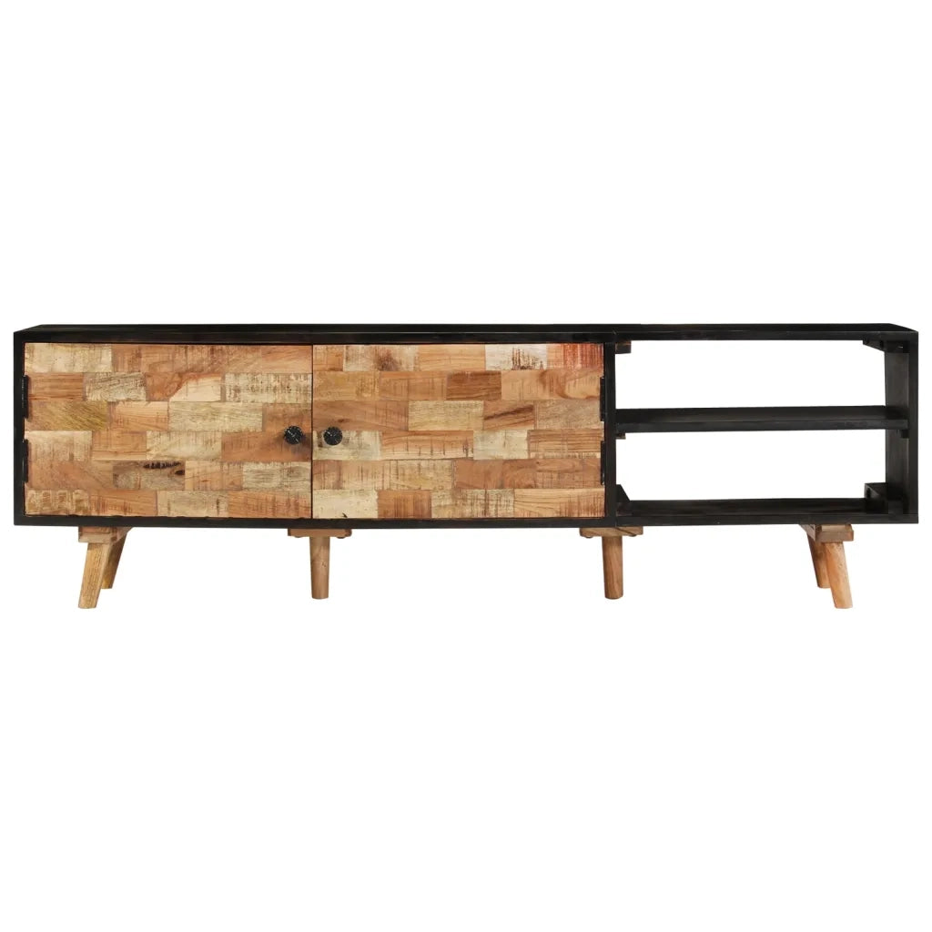 Mobile TV 140x30x45 cm Legno Mango Grezzo e Massello d'Acacia 338423