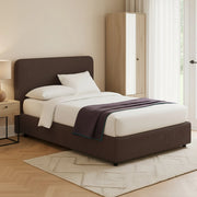 Poole, Letto Piazza e Mezza Sfoderabile Made in Italy, Marrone