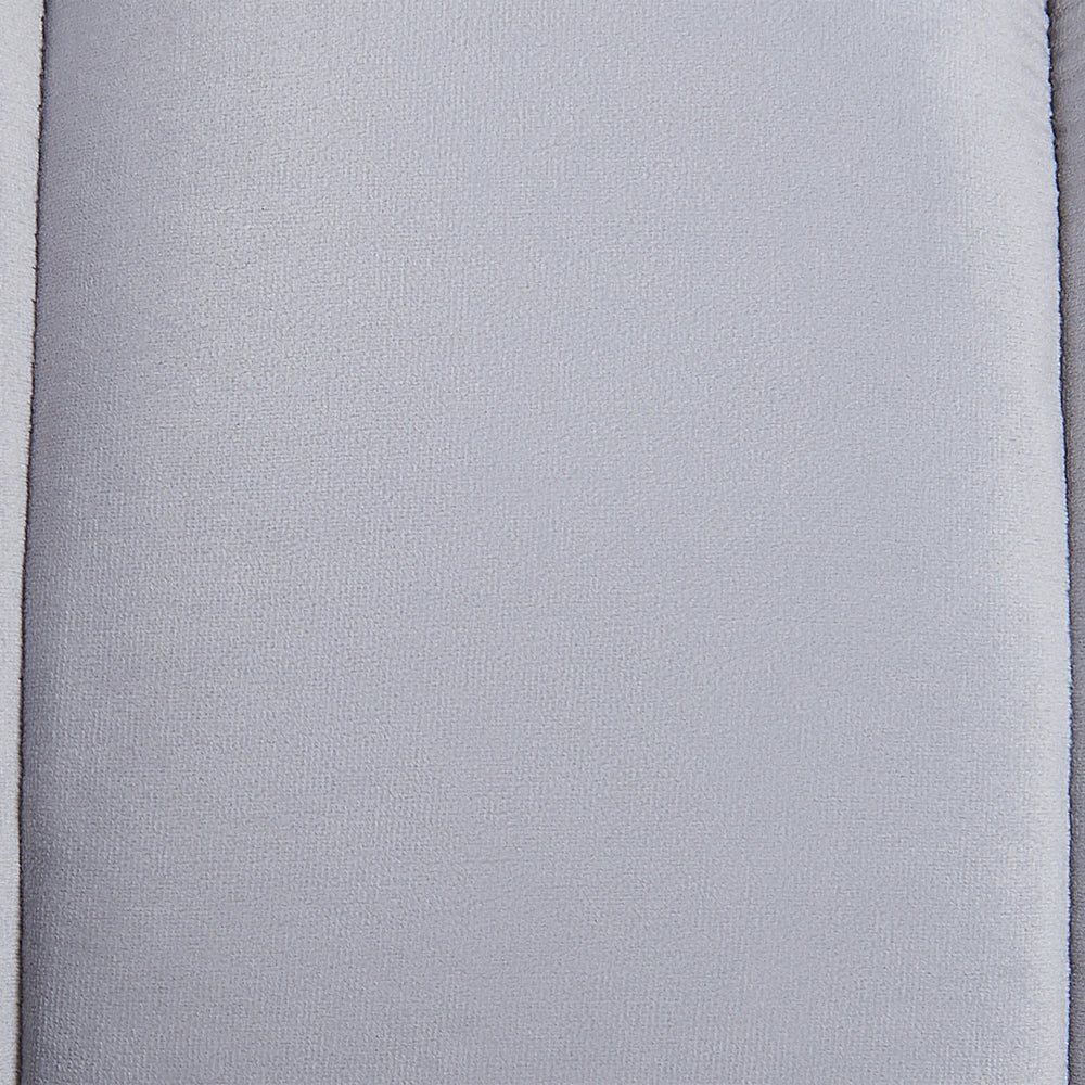 Chaise longue Velluto Grigio Chiaro Rivestimento Gambe In Metallo dorato versione destra