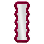 Specchio Da Muro Emily Velluto Fuxia cm 60x6x160 (misura Specchio cm 42x144)