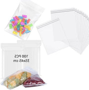 Sacchi di plastica trasparenti 100 pezzi - 350 x 450 mm - riutilizzabili - contenitori di plastica trasparenti - attrezzatura per alimenti - raffreddamento