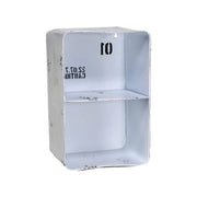 Mensola metallo bristol bianco 2 piani rettangolare cm20x15h30