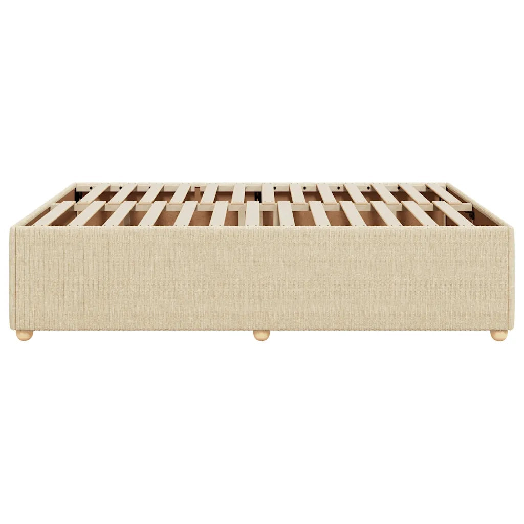 Giroletto senza Materasso Crema 160x200 cm in Tessuto