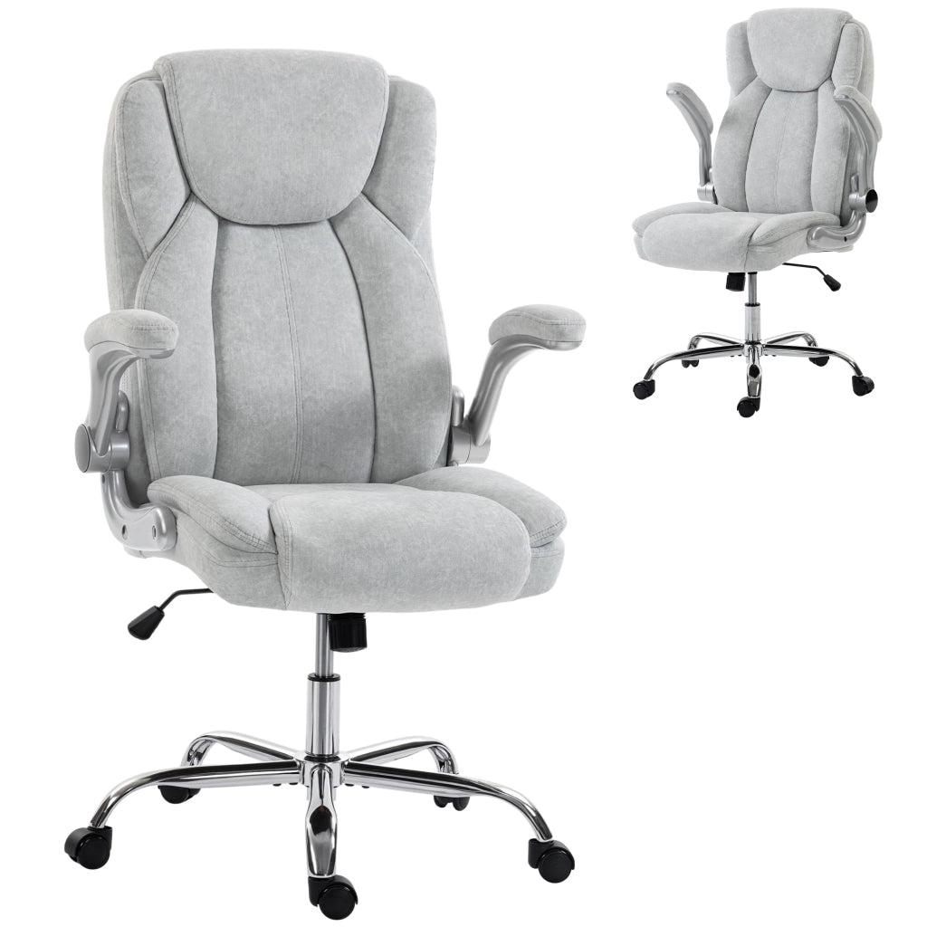 Sedia da Ufficio Ergonomica con Schienale Alto ¨C zephmum ¨C Braccioli Regolabili, Altezza Aggiustabile, Colore Crema