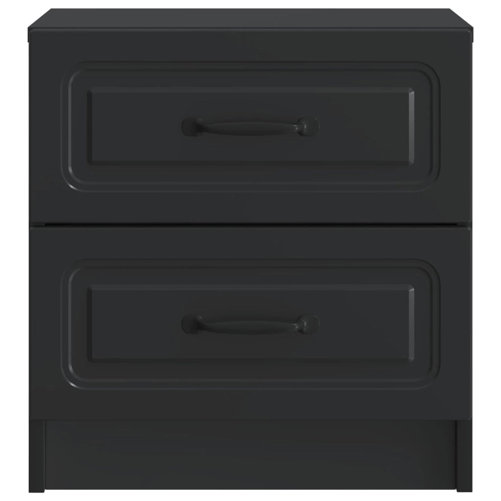 Armadio da Notte Nero 43 x 34,5 x 44,5 cm Legno ingegnerizzato 895677