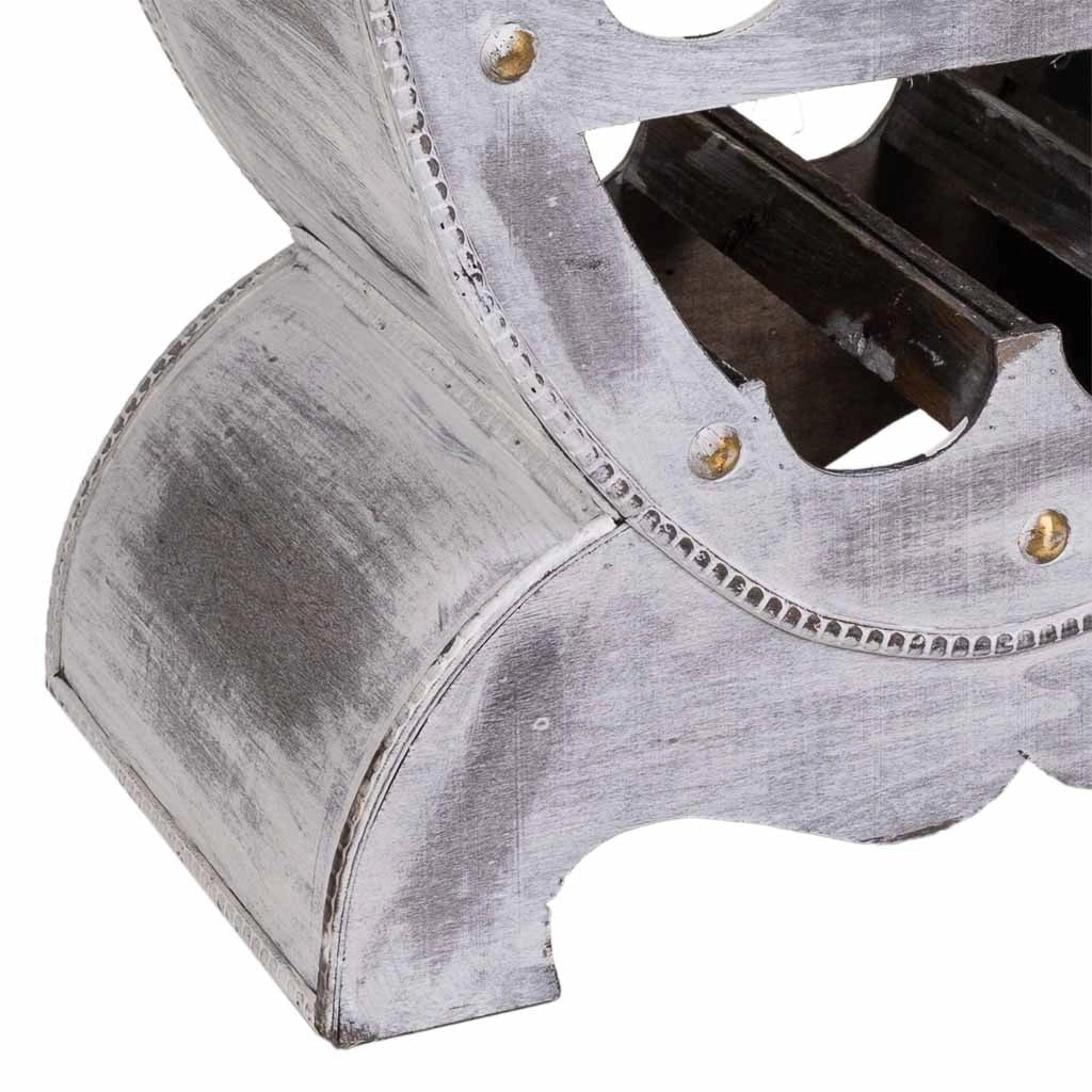 Portabottiglie in legno grigio 46x27x85h