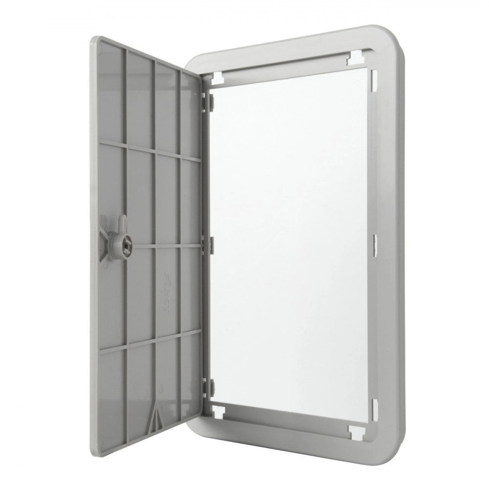 Sportello portello porta in abs grigio l 650 x h 450 x p 22mm per ispezione
