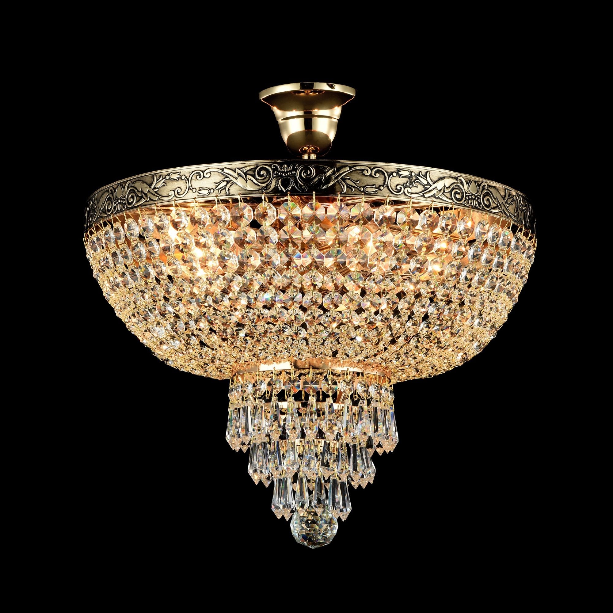 Lampadario Royal Classic in Metallo Palace Oro Antique