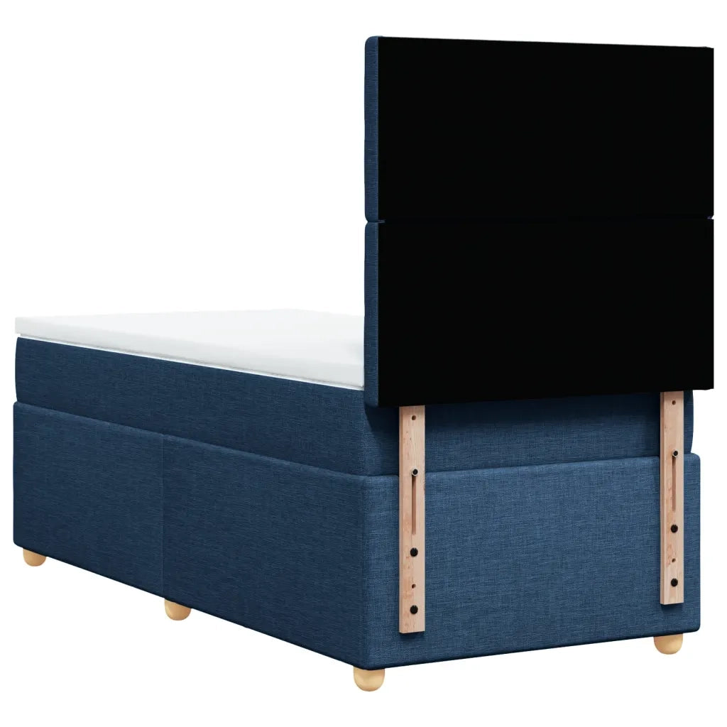 vidaXL Giroletto a Molle con Materasso Blu 80x200 cm inTessuto