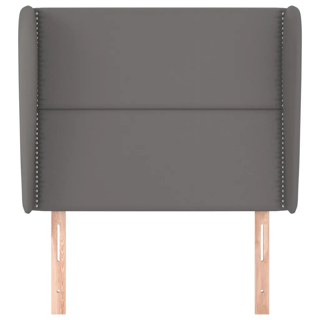 Testiera | Testata ad Orecchio Grigio 103x23x118/128cm in Similpelle