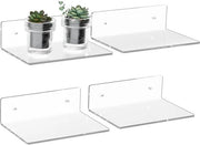 Pannelli per parete trasparenti da 23cm, pannello di acrilico leggero, decorazione per la casa, spazio risparmiato, organizzatore per oggetti, organizzatore per la stanza da bagno, 4 pezzi