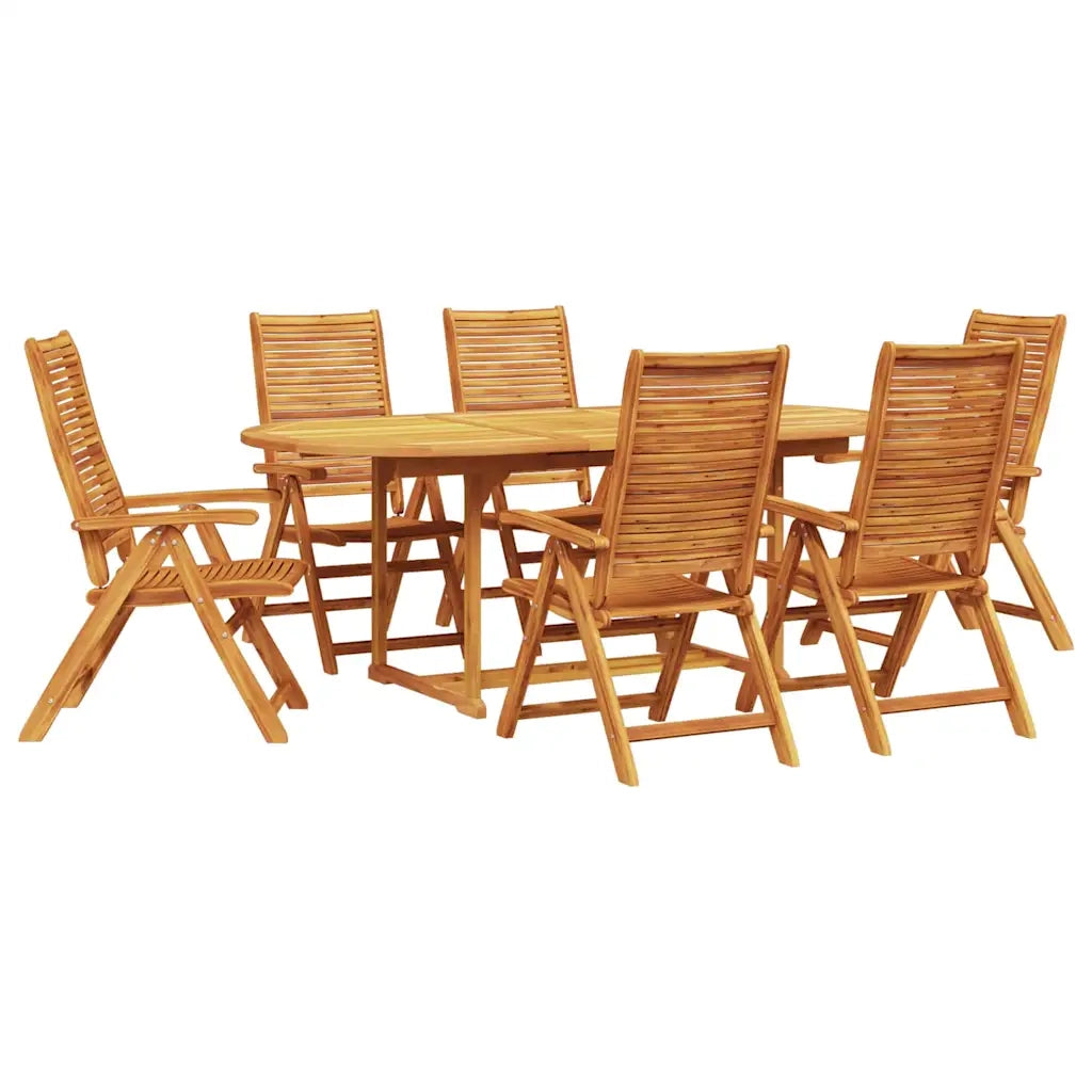 Set da Pranzo per Giardino 7 pcs Marrone