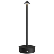 Lampada da Tavolo Touch Luce Led 3 Tonalità Ricaricabile con USB in Acciaio Nero