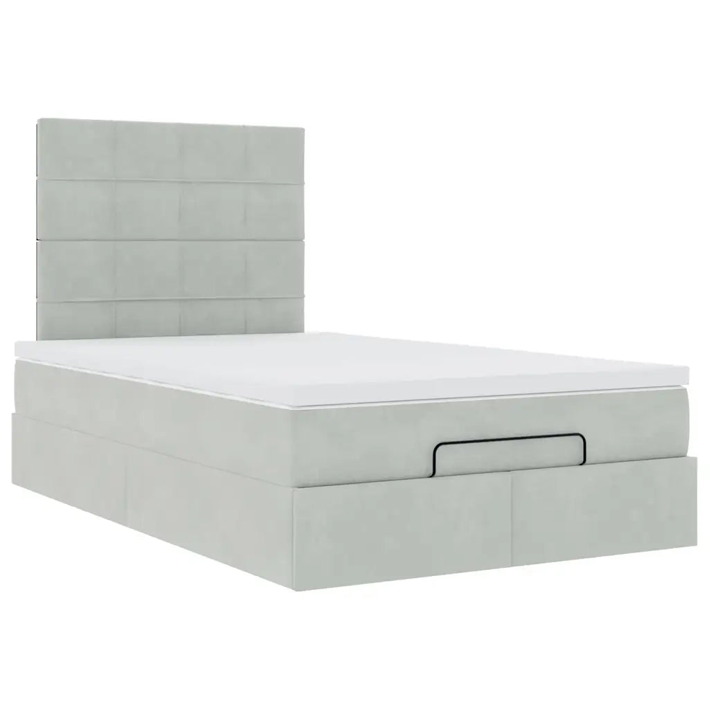 Struttura Letto Pouf con Materassi 120x200 cm Velluto 3313463