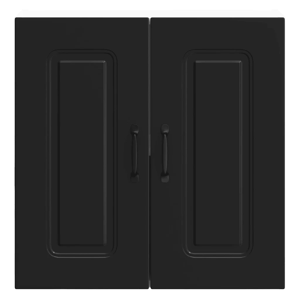 vidaXL Pensile da Cucina Kalmar Nero in Legno Multistrato