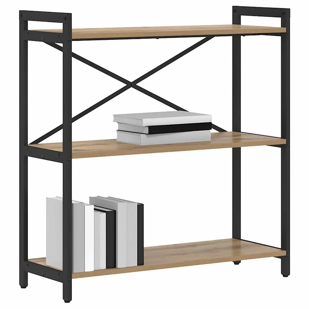 vidaXL Libreria rovere artigianale 80 x 30 x 83 cm Legno multistrato