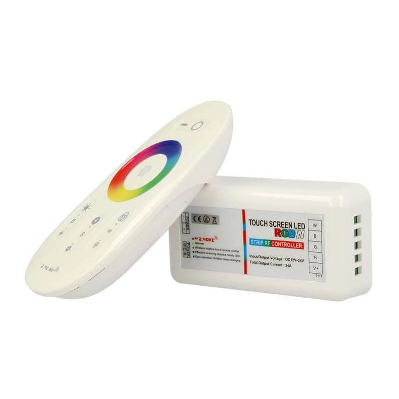 Led Controller Dimmer RGBW RGB+W 4 Canali Telecomando RF Touch 2,4G 12V 24V 6AX4