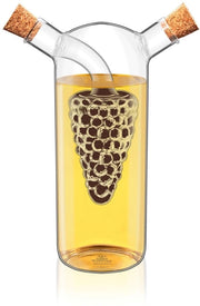 Set di flaconi per oli e aceto 2 in 1 | 2-set di flaconi per oli | 250 ml / 50 ml | Dispensatore per aceto | Flaconi riutilizzabili