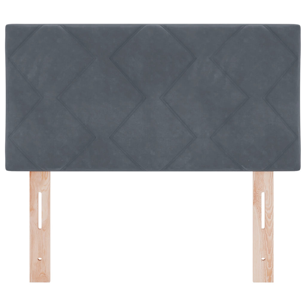Testata LED Design a Blocchi di Diamante Grigio Scuro 80 cm Velluto