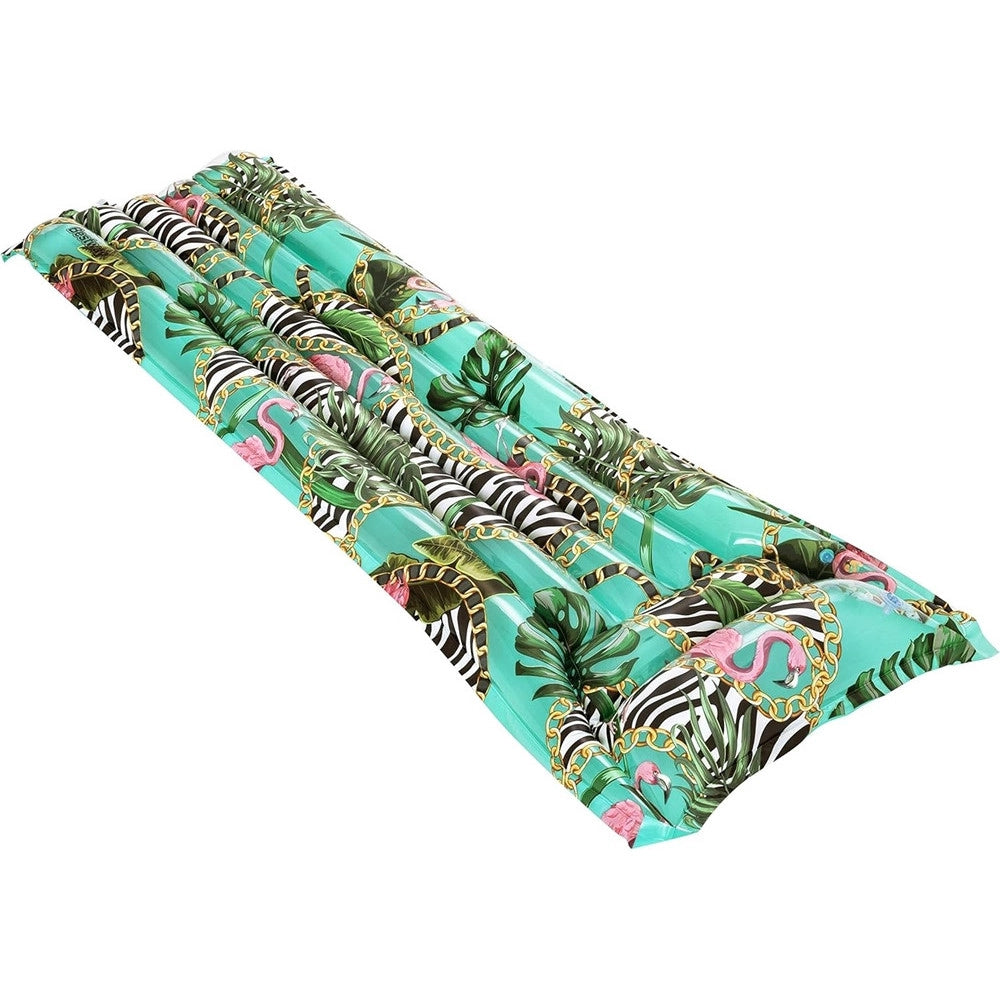 Trade Shop - Materassino Gonfiabile Fantasia Floreale 183x69cm Per Mare Spiaggia Piscina 019962 -