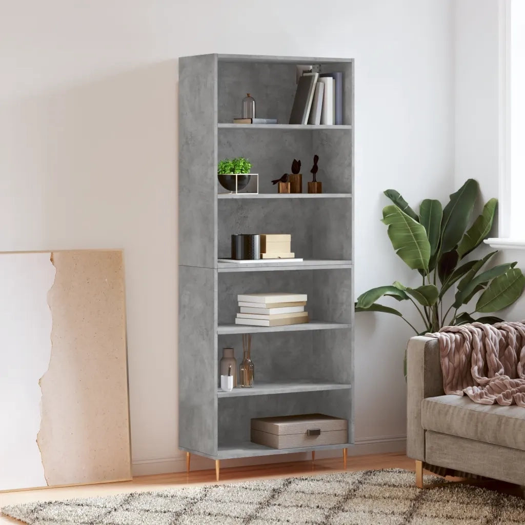 Credenza Grigio Sonoma 69,5x32,5x180 cm Legno Multistrato 3189561
