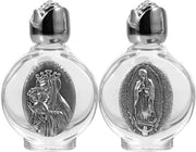 Due Contenitori di Acqua Santa in Vetro - Navicella - 2 Pezzi - Materiale in Vetro Durevole - Finitura Lussuosa - Heiligwaterfles