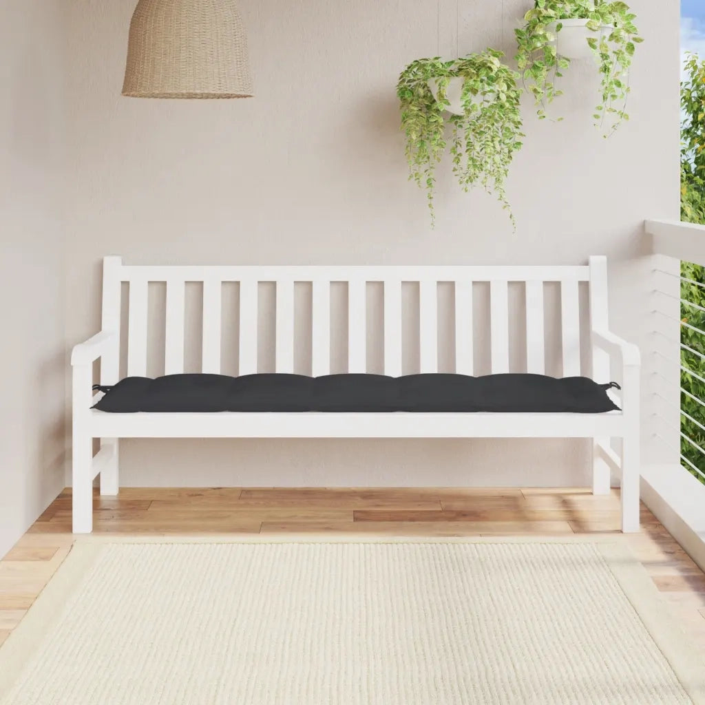 Cuscino per Panca-Cuscini per panchina Nero 180x50x7 cm in Tessuto Oxford