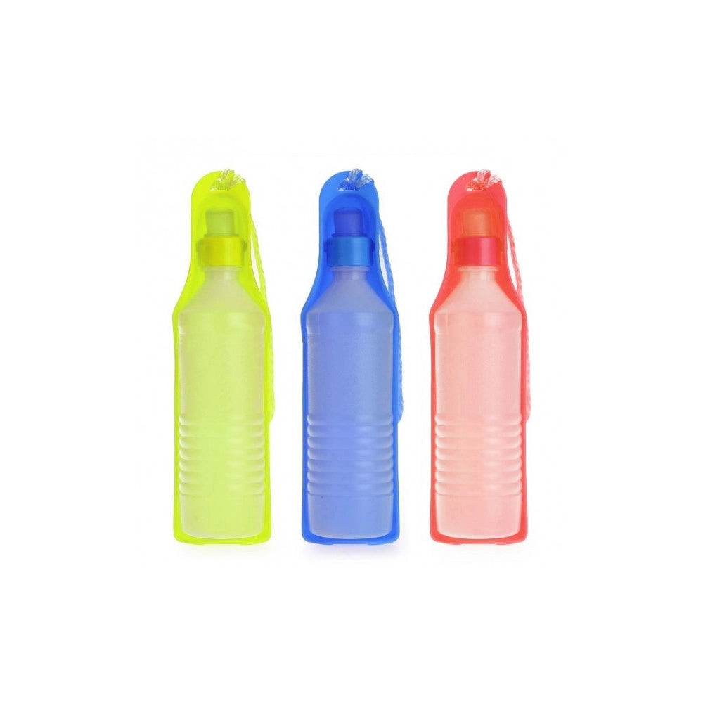 Trade Shop - Borraccia Con Scodella Portatile Per Cani Gatti Bottiglia Salvagoccia 300ml -