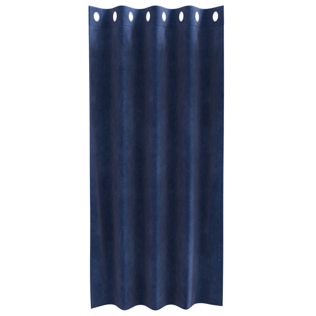 Tende oscuranti  con occhielli 2 pz Blu scuro in velluto
