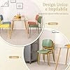 Set di Sedie da Pranzo da 4 Pezzi, Sedie Laterali senza Bracci con Schienale Ergonomico e Seduta Ampia, Sedie da Cucina Accumulabili per Casa e Ufficio, Portata 160 kg (Colorato)