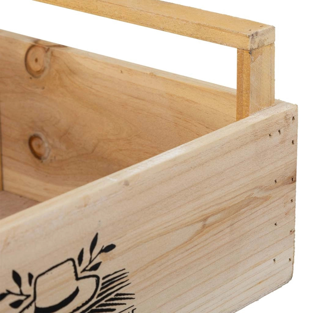 Cesto in legno marrone 33x21x9/13 h