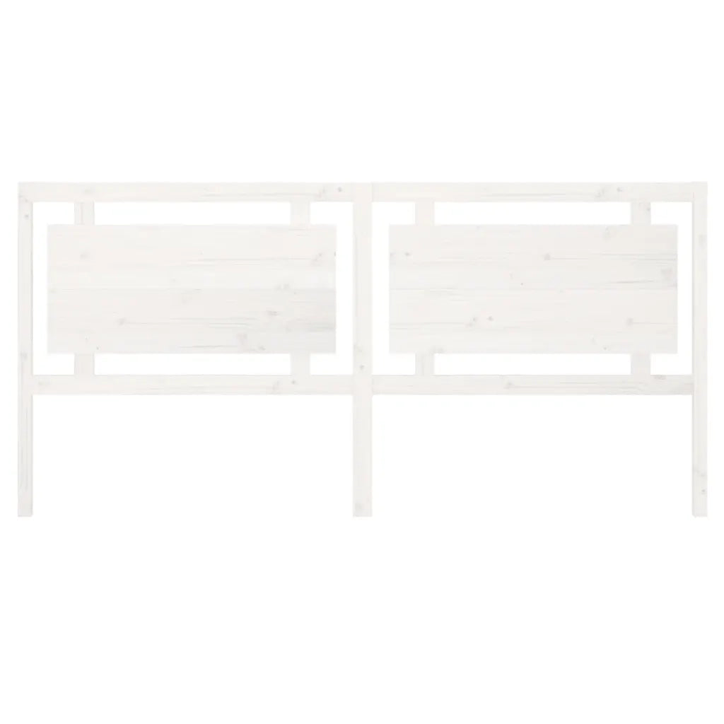 Testiera per Letto Bianca 205,5x4x100 cm Legno Massello di Pino