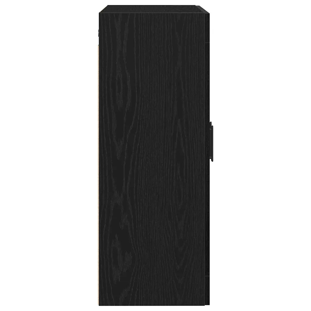 Armadietto a Muro | Mobile a muro Rovere Nero 69,5 x 34 x 90 cm Legno multistrato