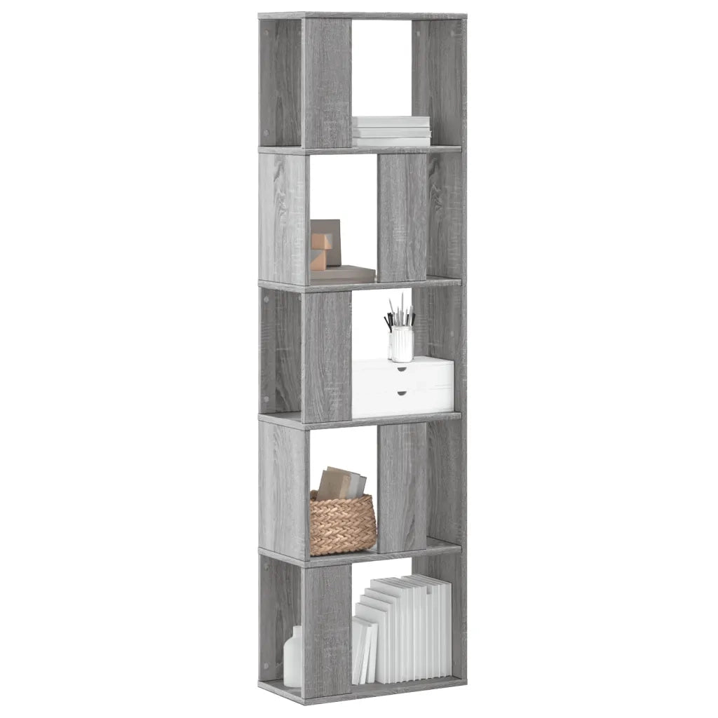 Libreria 5Ripiani Grigio Sonoma 45x23,5x162,5 Legno Multistrato 852785