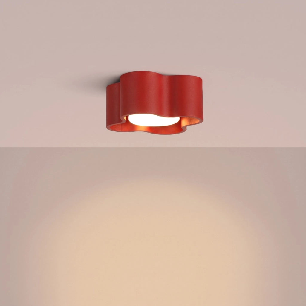 Plafoniera OVIO 1 rossa Gx53