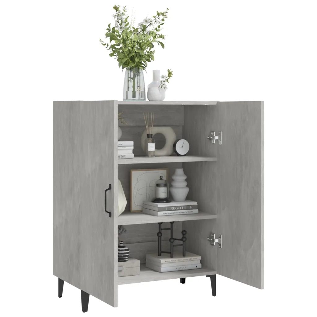 Credenza Grigio Cemento 70x34x90 cm in Legno Multistrato cod mxl 18415