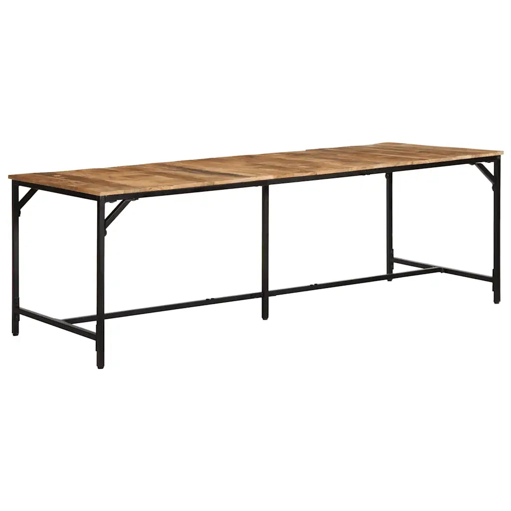 Tavolo da Pranzo 220x90x75 cm in Legno Grezzo Massello di Mango