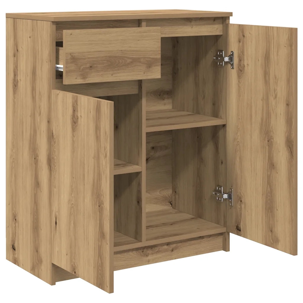 Credenza con Cassetto Rovere Artigianale 71x35x84 cm Truciolato 861597
