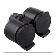 ADATTATORE SPINA SCHUKO A 2 PRESA SCHU FRONT. IP44- 1,0 pz