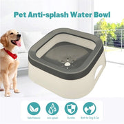 Bacino acqua per cani di 1 litro, idrorepellente, adatto a cuccioli e gatti (grigio)