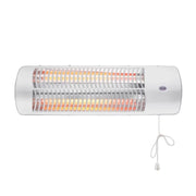 Zephir stufa al quarzo HZQ1200W con interruttore a tirante da parete 2 impostazioni 1200W Grigio