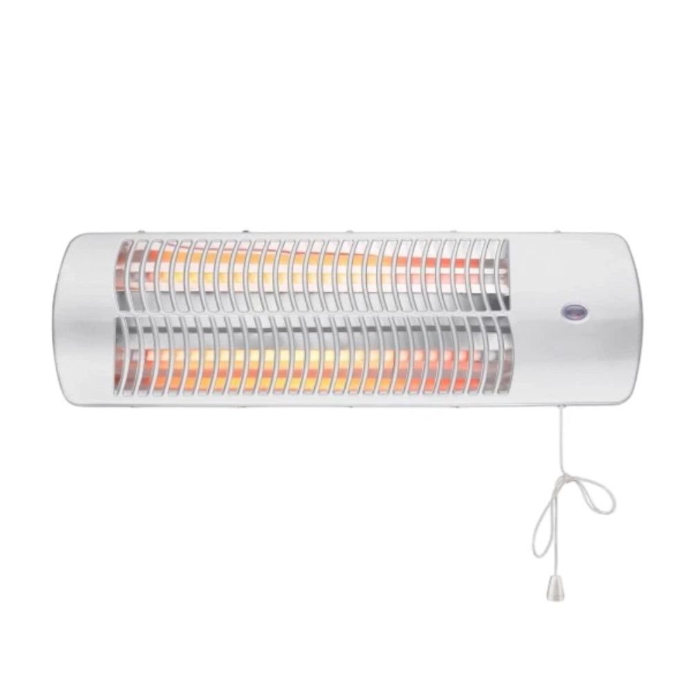 Zephir stufa al quarzo HZQ1200W con interruttore a tirante da parete 2 impostazioni 1200W Grigio